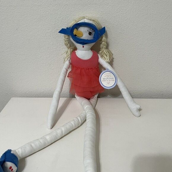 Pottery Barn Kids Designer Doll Manina Under the Sea Diver Snorkel Long Legs NWT - Picture 5 of 15